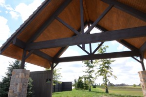 Close up of Woodland Trails entrance canopy